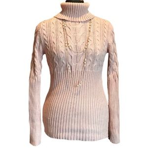 Liz Claiborne Axcess Pink Turtleneck Sweater